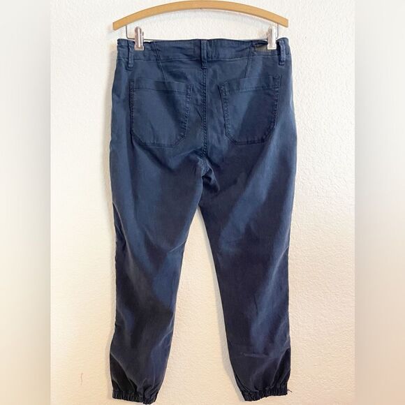 PAIGE Mayslie Jogger in navy with black velvet side stripe utility cargo pant 28 - Picture 5 of 10